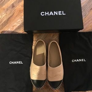 Authentic Chanel Lambskin Espadrilles